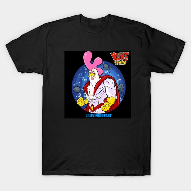 Nuke rooster circle T-Shirt by Jevinloopart